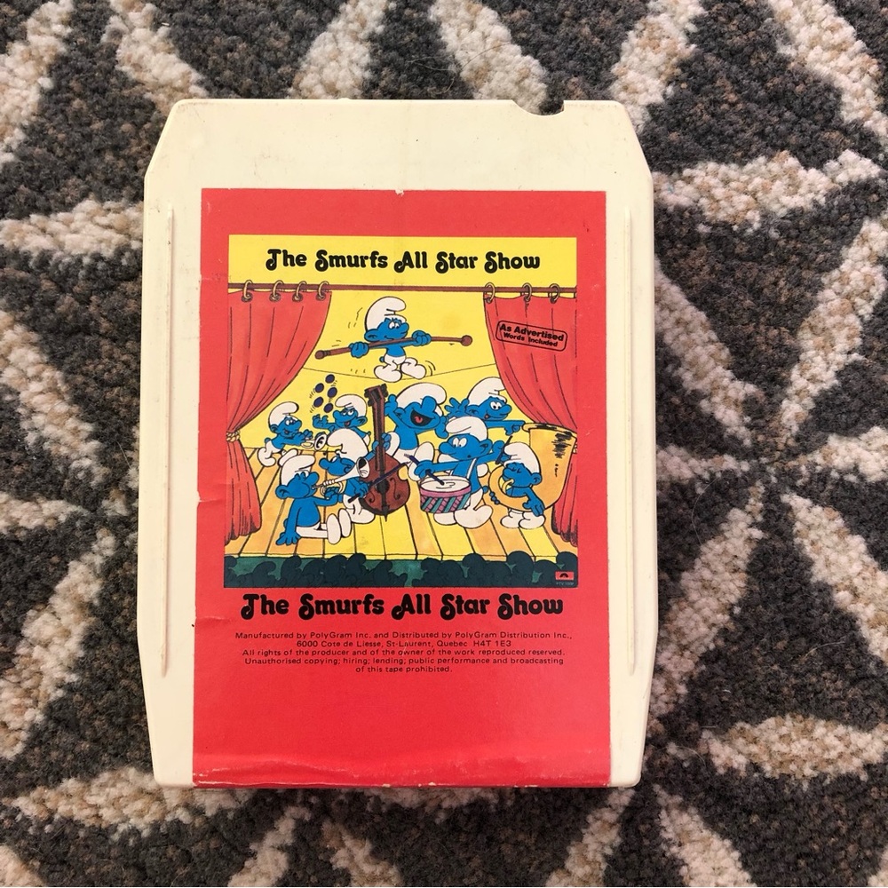 80's "The Smurfs All Star Show" 8-Track - 80's Kids Cartoon - 80's Smurfs
